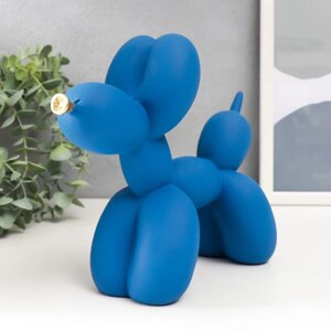 Сувенир полистоун 'Воздушный шарик - собачка с золотым носиком' синий 7,5х20,5х17,5 см