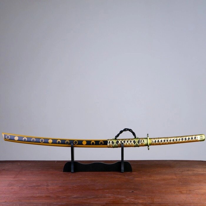 Сувенирное оружие 'Катана Мика' 103 см, клинок 68 см, чёрная, на подставке от компании Интернет-магазин "Flap" - фото 1
