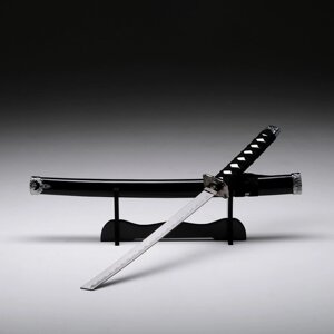Сувенирное оружие 'Катана Нао' 77см, чёрный глянец, на подставке