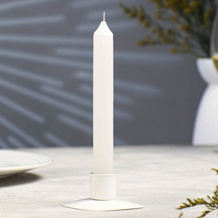 Свеча античная 'Винтаж', 17х1,8  см, лакированная белый перламутр от компании Интернет-магазин "Flap" - фото 1