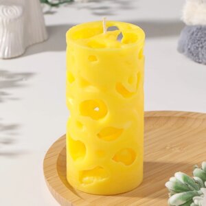 Свеча ароматическая декоративная 'Ажурная'желтый, 6х12 см, дыня