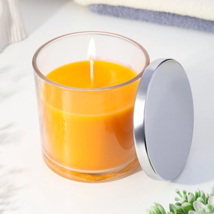 Свеча ароматическая в стакане 'Orange', апельсин, 10х10 см от компании Интернет-магазин "Flap" - фото 1