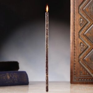 Свеча магическая восковая 'Восстановление энергетики'с чабрецом, 16х0,6 см, черный