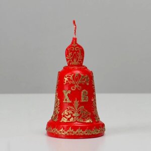 Свеча резная 'Пасхальный колокольчик'красный, 7х11 см, 140 гр