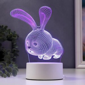 Светильник 'Кролик' LED RGB от сети 9,5х14х19 см RISALUX