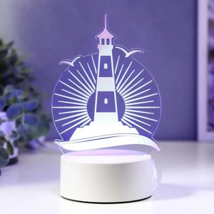 Светильник 'маяк' LED RGB от сети 9,5х11,5х19 см risalux