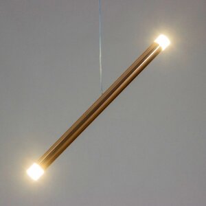 Светильник подвесной 'Балансия' LED 6Вт 4000К золото 3х3х40-140см