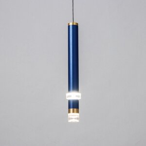 Светильник подвесной 'Регент' LED 5Вт 4000К синий 3,3х3,3х30-130см