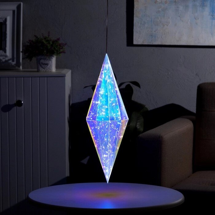 Светодиодная фигура 'Кристалл' 15 x 45 x 15 см, пластик, 220 В, свечение белое от компании Интернет-магазин "Flap" - фото 1