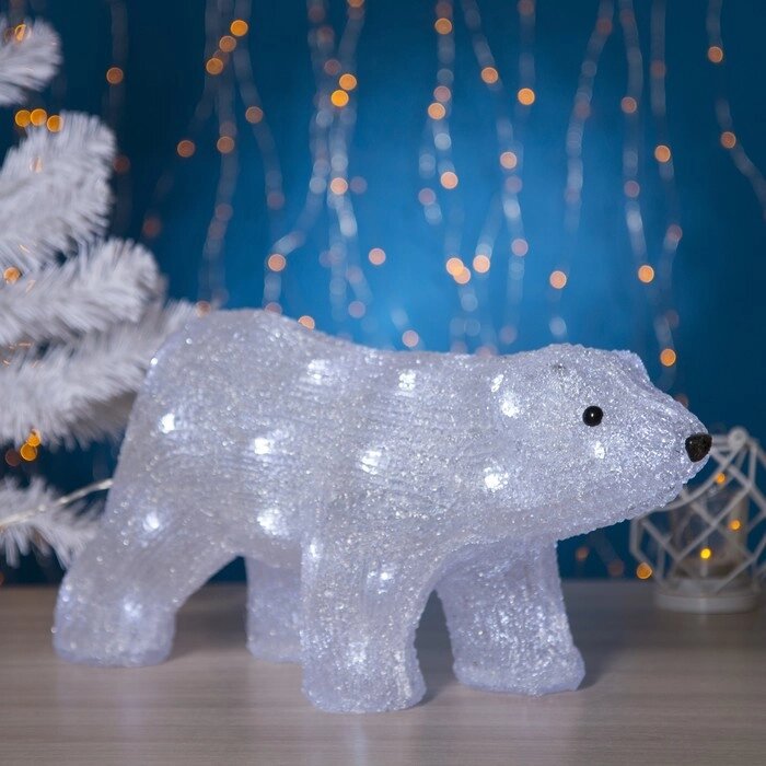 Светодиодная фигура 'Медведь' 45 x 23 x 15 см, акрил, 40 LED, 220 В, свечение белое от компании Интернет-магазин "Flap" - фото 1