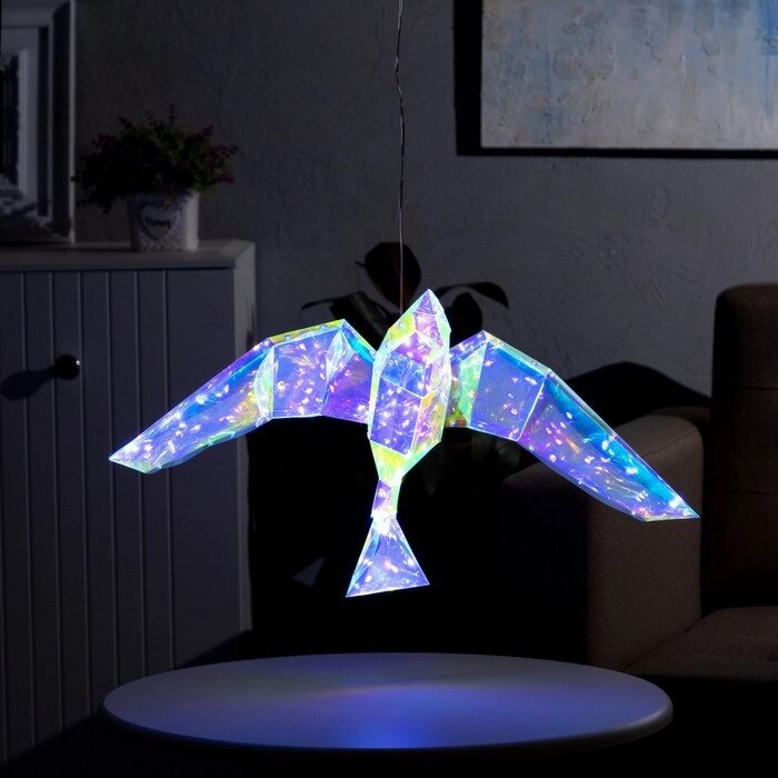 Светодиодная фигура 'Птичка' 55 x 14 x 36 см, пластик, 220 В, свечение белое от компании Интернет-магазин "Flap" - фото 1