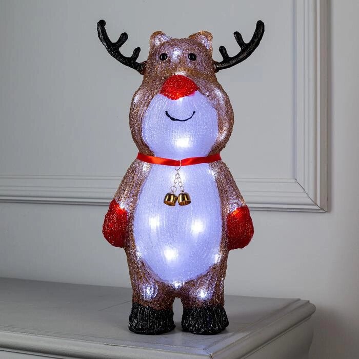 Светодиодная фигура 'Сказочный олень' 16 x 40 x 12 см, акрил, 40 LED, 220 В, свечение белое от компании Интернет-магазин "Flap" - фото 1
