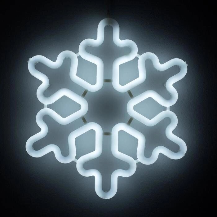 Светодиодная фигура 'Снежинка' 30 см, пластик, 220 В, свечение белое от компании Интернет-магазин "Flap" - фото 1