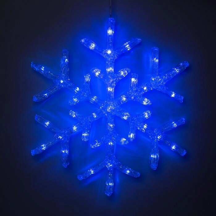 Светодиодная фигура 'Снежинка' 39 см, акрил, 50 LED, 220 В, свечение синее от компании Интернет-магазин "Flap" - фото 1