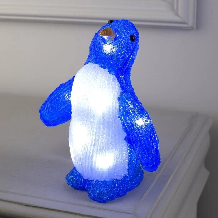 Светодиодная фигура 'Танцующий пингвин' 7 x 20 x 7 см, акрил, 10 LED, батарейки ААх2 (не в комплекте), свечение белое от компании Интернет-магазин "Flap" - фото 1