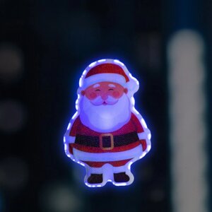 Светодиодная игрушка на липучке 'Дед Мороз' 7 x 10 см, батарейки LR44х3, свечение мульти