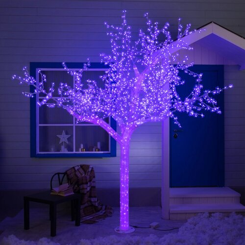 Светодиодное дерево 'Акриловое' 3 м, 2304 LED, постоянное свечение, 220 В, свечение мульти (RGB)