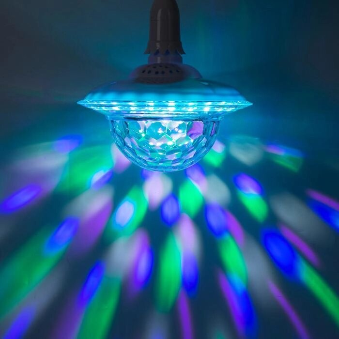 Световой прибор 'Хрустальный шар' 19 см, Е27, динамик, пульт ДУ, свечение RGB от компании Интернет-магазин "Flap" - фото 1