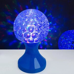 Световой прибор 'Кубок' 10 см, свечение RGB, 220 В, синий