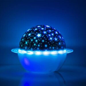 Световой прибор 'Звёздное небо' 16 см, динамик, съёмная полусфера, свечение RGB, 5 В