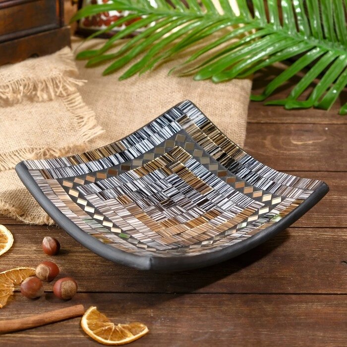Тарелка декоративная 'Вардина' керамика 20х20х5 см от компании Интернет-магазин "Flap" - фото 1
