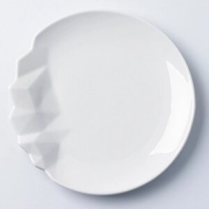 Тарелка керамическая 'Айсберг'белая, 17 см, цвет белый