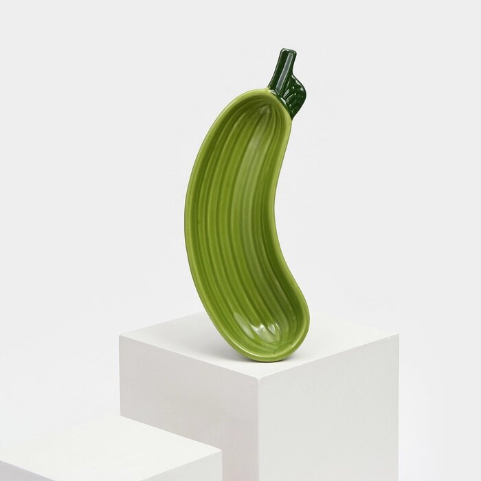Тарелка керамическая 'Кабачок', глубокая, зеленая, 29 см, 1 сорт, Иран от компании Интернет-магазин "Flap" - фото 1