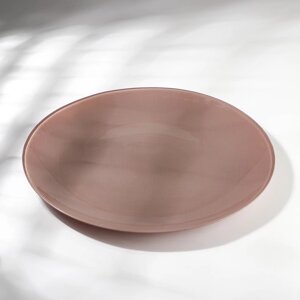 Тарелка 'Мокко'стеклянная, d28 см, цвет коричневый