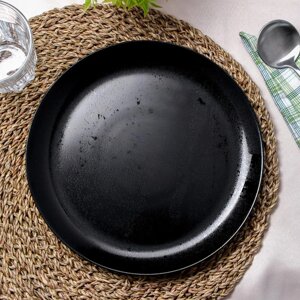 Тарелка обеденная DIANA, d25 см, цвет чёрный