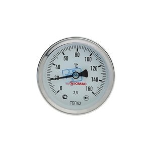 Термометр биметаллический, 160C, с погружной гильзой 60 мм