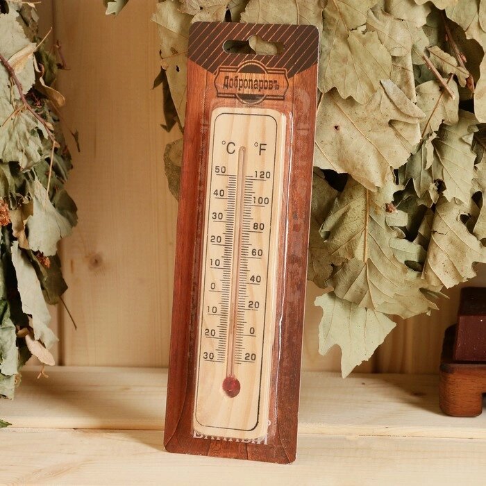 Термометр  деревянный, 50 С от компании Интернет-магазин "Flap" - фото 1