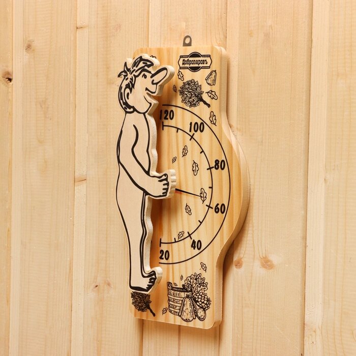 Термометр для бани и сауны 'Банщик' 25,5х12,5 см, деревяный, Добропаровъ от компании Интернет-магазин "Flap" - фото 1
