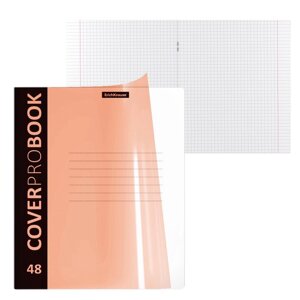 Тетрадь А5+48 листов в клетку ErichKrause 'Neon'пластиковая обложка фактура 'песок'блок офсет, белизна 100,