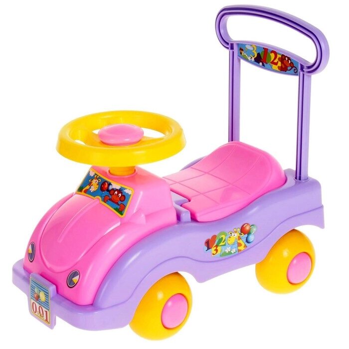 Толокар-автомобиль для девочек, с гудком-пищалкой от компании Интернет-магазин "Flap" - фото 1