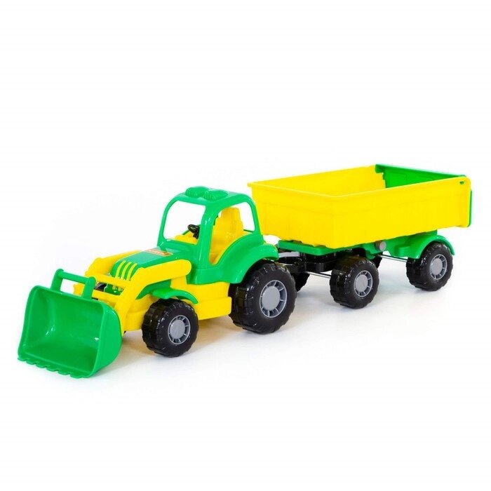 Трактор с прицепом 1 и ковшом 'Крепыш', цвета МИКС от компании Интернет-магазин "Flap" - фото 1