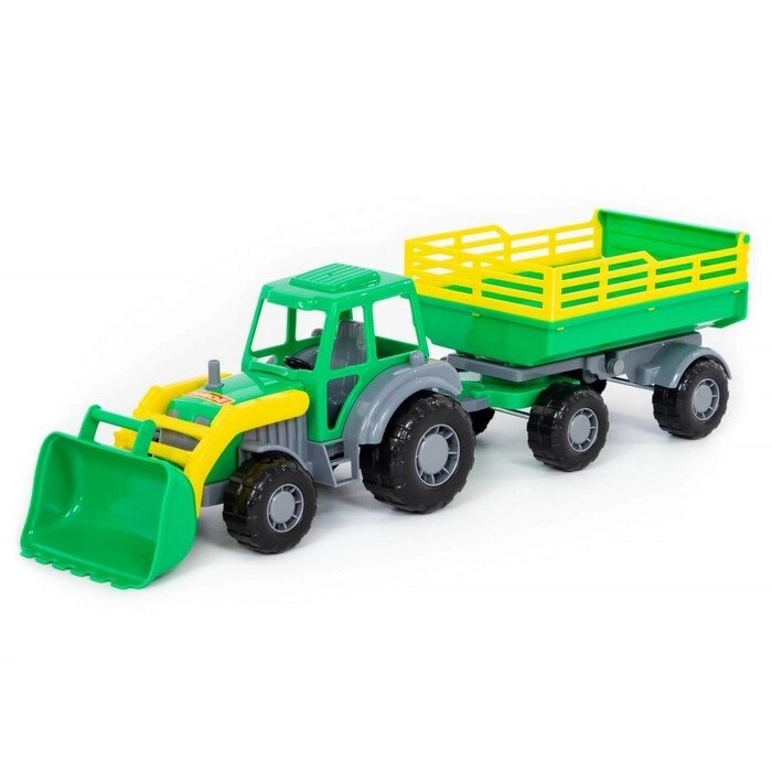 Трактор с прицепом 2 и ковшом 'Мастер', цвета МИКС от компании Интернет-магазин "Flap" - фото 1