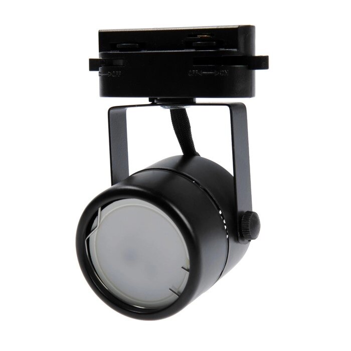 Трековый светильник Luazon Lighting под лампу Gu10, круглый, корпус черный от компании Интернет-магазин "Flap" - фото 1