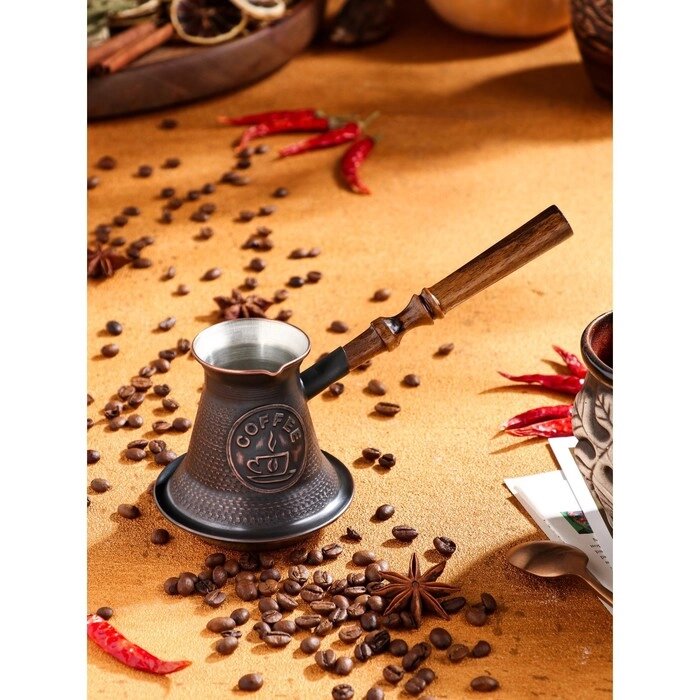Турка для кофе 'Армянская джезва', для индукционных плит, медная, 220 мл от компании Интернет-магазин "Flap" - фото 1