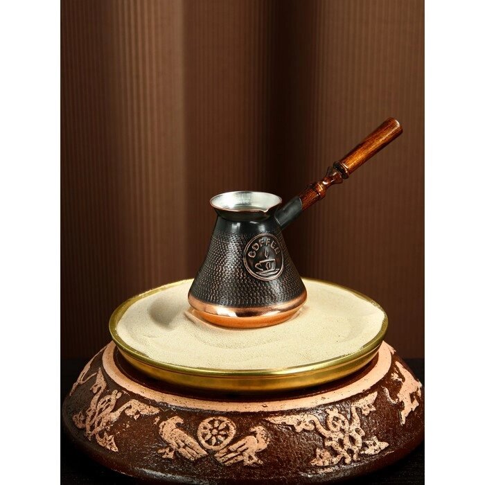 Турка для кофе 'Армянская джезва', медная, 420 мл от компании Интернет-магазин "Flap" - фото 1