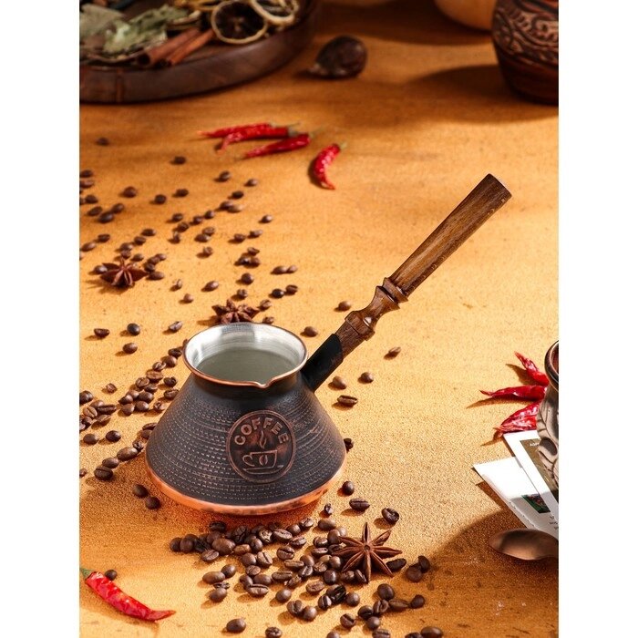 Турка для кофе 'Армянская джезва', медная, 500 мл от компании Интернет-магазин "Flap" - фото 1