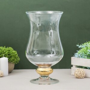 Ваза 'Кантри голд' Амфора ваза средняя 31х17 см 3,8 л прозрачная