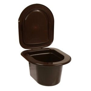 Ведро-туалет, h 20 см, 11 л, коричневое