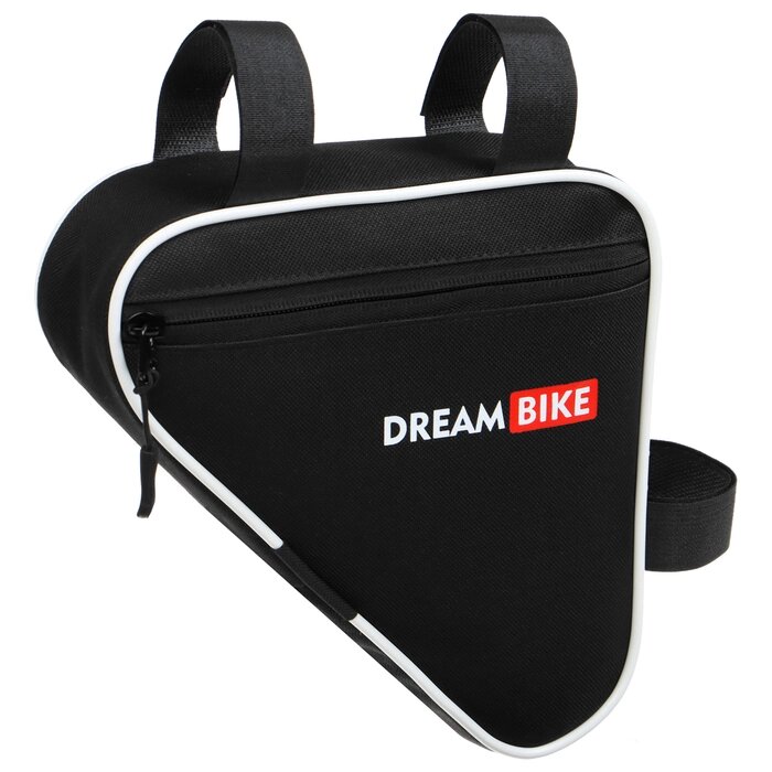 Велосумка Dream Bike под раму, 20.5х20.5х5, цвет чёрный/белый от компании Интернет-магазин "Flap" - фото 1