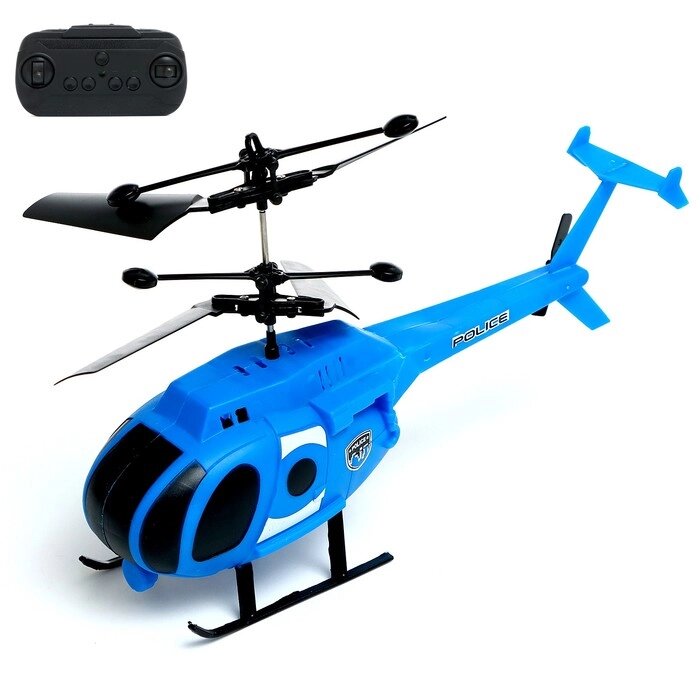 Вертолёт радиоуправляемый 'Полиция', цвет синий от компании Интернет-магазин "Flap" - фото 1