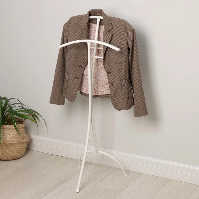 Вешалка костюмная 'Слуга', 47x36x106 см, цвет белый от компании Интернет-магазин "Flap" - фото 1