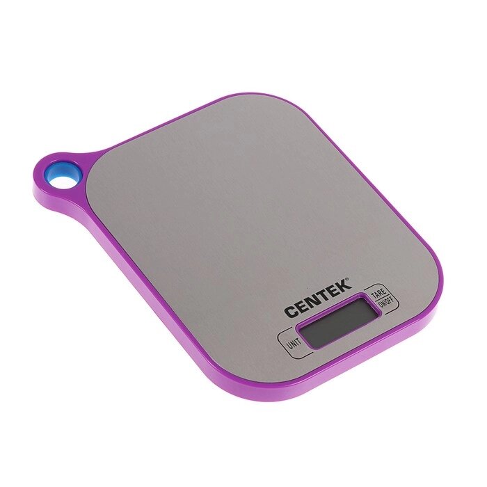 Весы кухонные Centek CT-2461, электронные, до 5 кг, серебристо-фиолетовые от компании Интернет-магазин "Flap" - фото 1