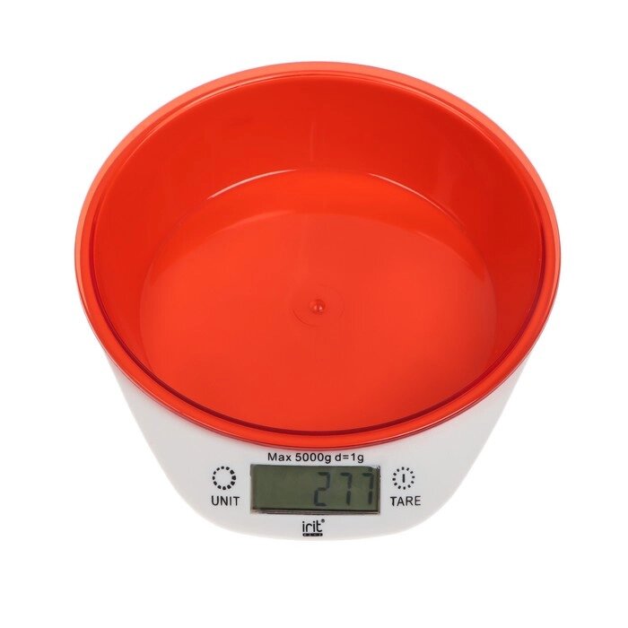Весы кухонные Irit IR-7117, электронные, до 5 кг, красные от компании Интернет-магазин "Flap" - фото 1