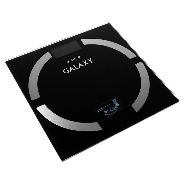 Весы напольные Galaxy GL 4850, диагностические, до 180 кг, 2хAAA, стекло, чёрные от компании Интернет-магазин "Flap" - фото 1