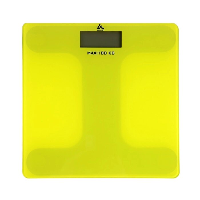 Весы напольные Luazon LVE-006, электронные, до 180 кг, 2хAAА (не в комплекте), жёлтые от компании Интернет-магазин "Flap" - фото 1