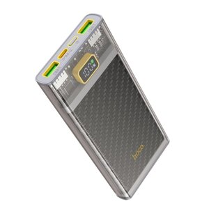 Внешний аккумулятор Hoco J103, 10000 мАч, USB/Type-C, 3 А, серый